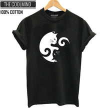 Load image into Gallery viewer, Ying yang Cat Tshirt