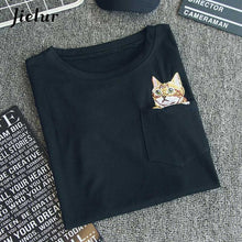 Load image into Gallery viewer, Pocket Cat T shirt
