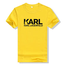 Load image into Gallery viewer, Karl Lagerfeld T Shirt women Unisex couple clothes graphic tees cat animal print Vogue bts tshirt femme streetwear korean style
