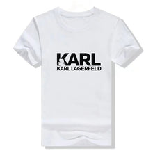 Load image into Gallery viewer, Karl Lagerfeld T Shirt women Unisex couple clothes graphic tees cat animal print Vogue bts tshirt femme streetwear korean style