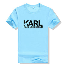 Load image into Gallery viewer, Karl Lagerfeld T Shirt women Unisex couple clothes graphic tees cat animal print Vogue bts tshirt femme streetwear korean style