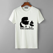 Load image into Gallery viewer, Karl Lagerfeld T Shirt women Unisex couple clothes graphic tees cat animal print Vogue bts tshirt femme streetwear korean style
