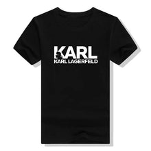 Load image into Gallery viewer, Karl Lagerfeld T Shirt women Unisex couple clothes graphic tees cat animal print Vogue bts tshirt femme streetwear korean style
