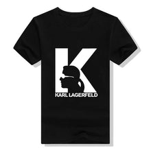 Load image into Gallery viewer, Karl Lagerfeld T Shirt women Unisex couple clothes graphic tees cat animal print Vogue bts tshirt femme streetwear korean style