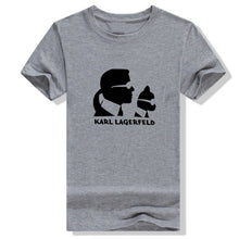 Load image into Gallery viewer, Karl Lagerfeld T Shirt women Unisex couple clothes graphic tees cat animal print Vogue bts tshirt femme streetwear korean style