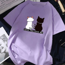 Load image into Gallery viewer, Couple Cat Tshirt