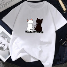 Load image into Gallery viewer, Couple Cat Tshirt