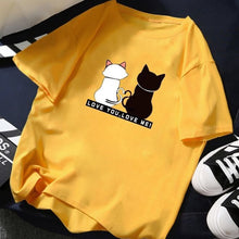 Load image into Gallery viewer, Couple Cat Tshirt